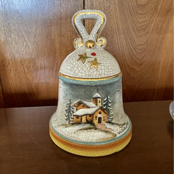 Vintage Veneto Flair Christmas Bell 1977-1978  Signed , Limited with Certificate - Picture 7 of 9